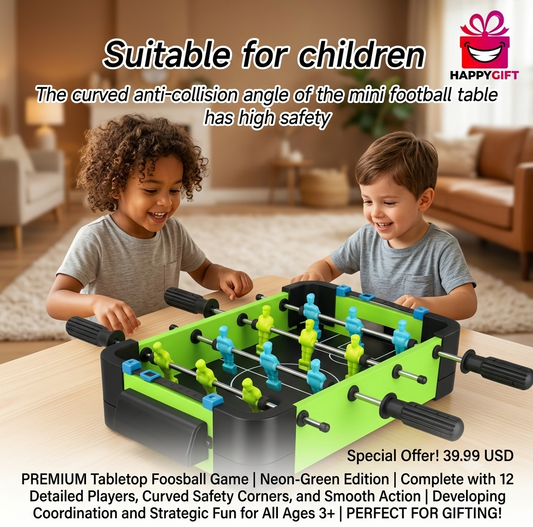 Tabletop Foosball Game – Portable Mini Soccer Set for Kids & Family