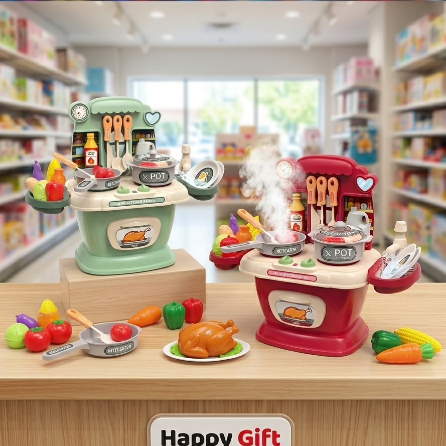 Taste Kitchen Interactive Mini Chef Playset with Safe Steam Spray & Running Water