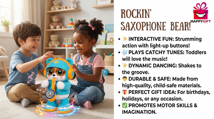 Rockin' Saxophone Bear – The Ultimate Musical Playmate!