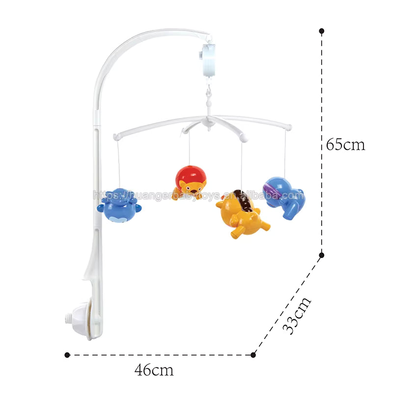 Huanger Musical Crib Mobile – Animal-Themed Hanging Toys for Newborns