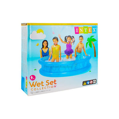 Intex Wet Set Collection Soft Side Inflatable Pool – Large Blue Kids' Pool