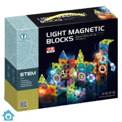 Magnetic Blocks Marble Run STEM Light (75-Piece)