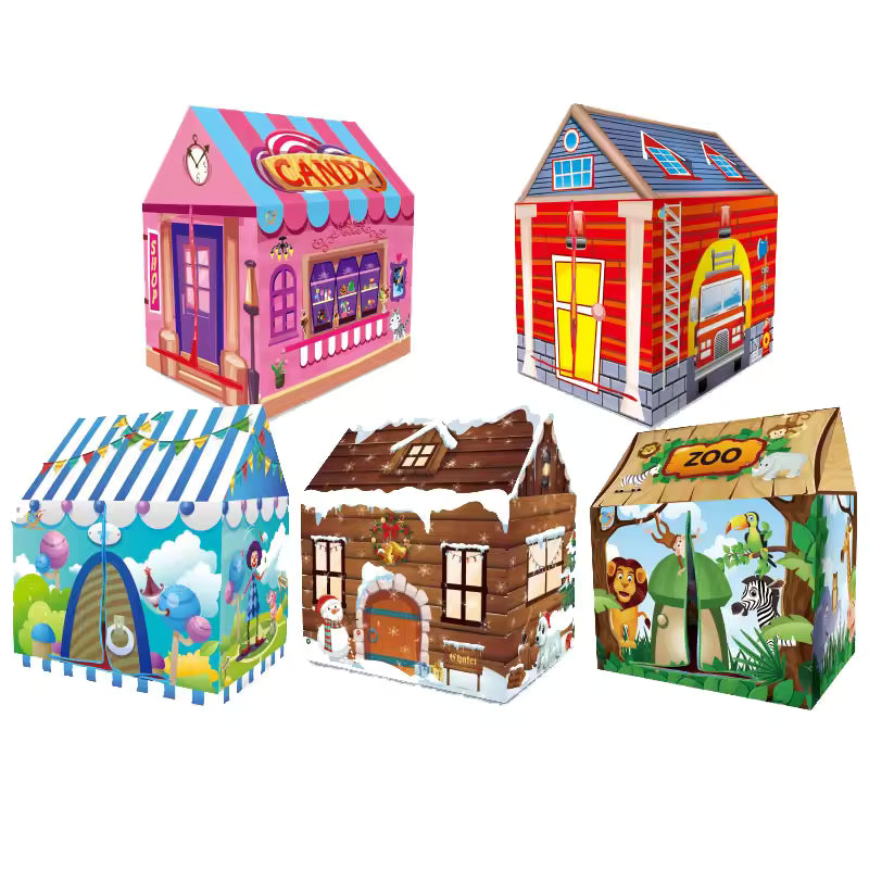 Kids Theme Playhouse Tent Set with Portable Carry Bag (Premium Role-Play Edition)