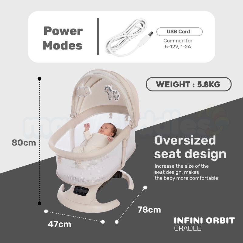 Mastela H Multi-Motion & Infini Orbit Baby Cradle