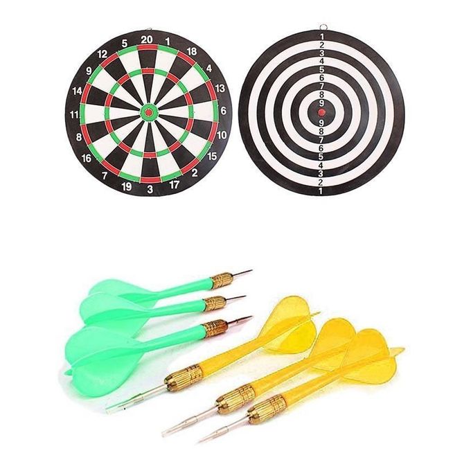 15" Dartboard Set with 6 Steel Tip Darts – Classic Target Game