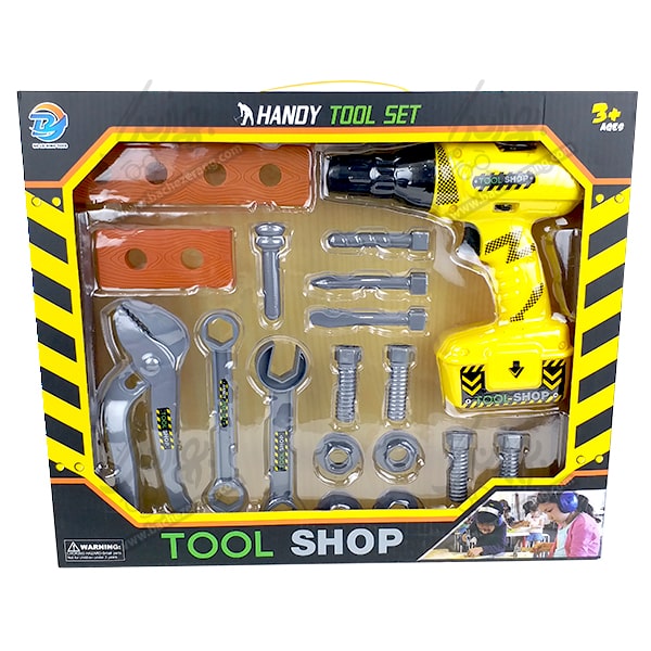 Kids' Tool Shop Play Set – 22-Piece Pretend Play Construction Kit