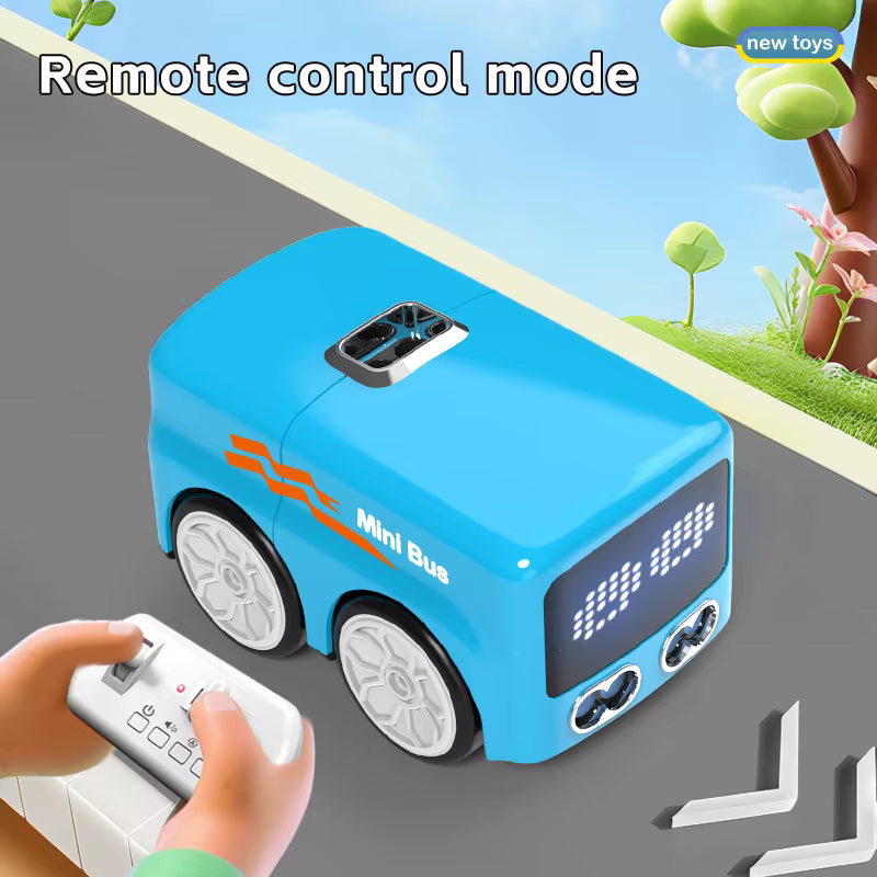 Magic Mini Bus Smart RC Toy With LED Display & Mini Soccer Ball - Interactive Remote Control Car for Kids