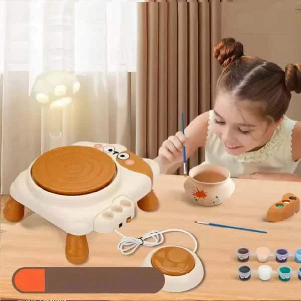 Pussy Cat Ceramic Pottery Machine for Kids – Electric DIY Clay Art Set