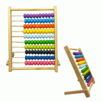 Classic Wooden Abacus Counting Toy - Colorful Math & Learning Tool for Kids