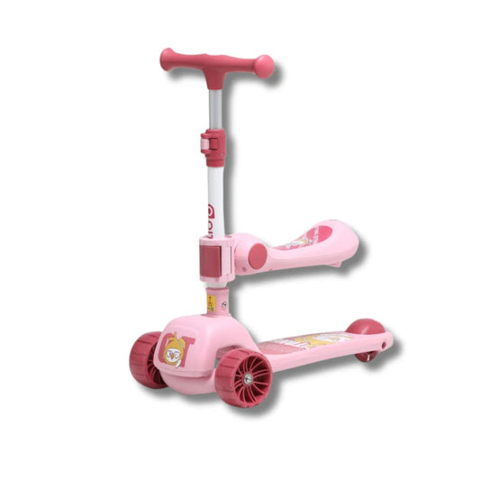 2-in-1 Foldable Kids Scooter with Seat Attachment