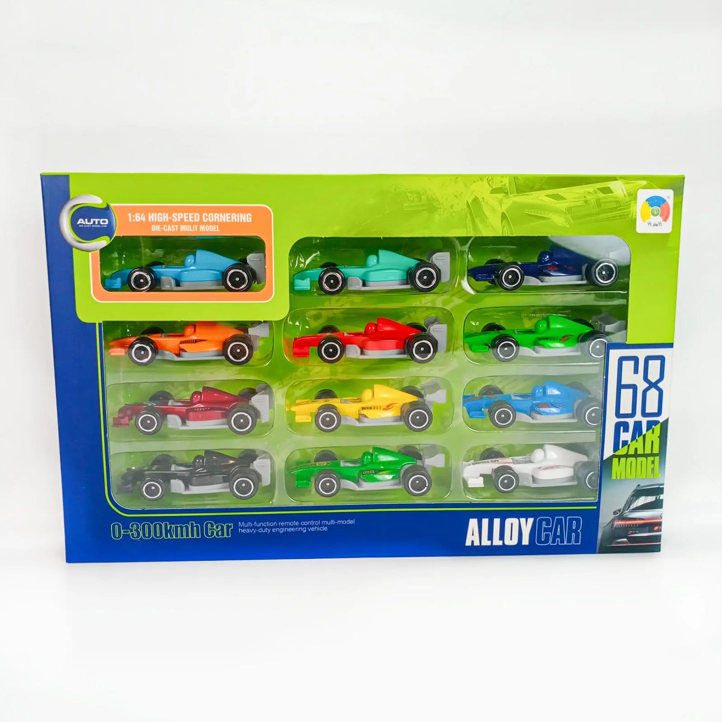 1:64 Alloy Race Car Set – 12-Pack Die-Cast Formula Style Cars