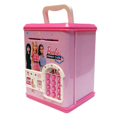 Barbie Electronic Password Money Safe – Kids Interactive Piggy Bank with ATM Card & Coins