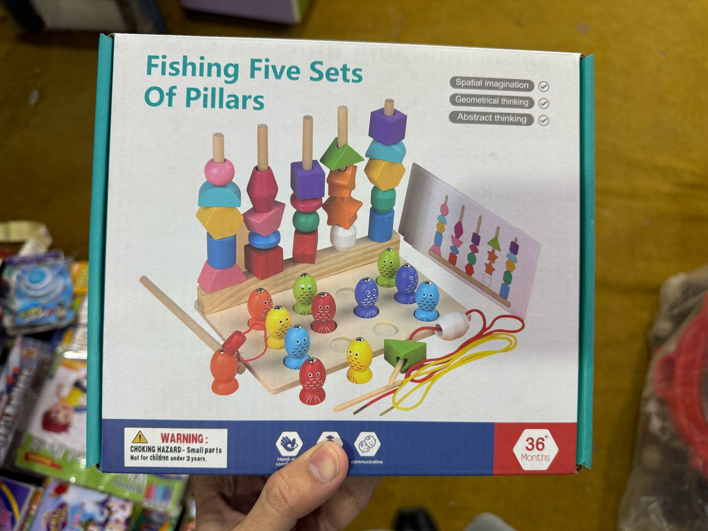 Fishing Five Sets of Pillars – Educational Stacking & Balancing Toy