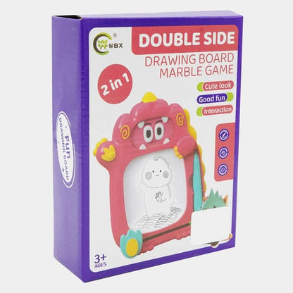 DOUBLE SIDE DRAWING BOARD MARBLE GAME