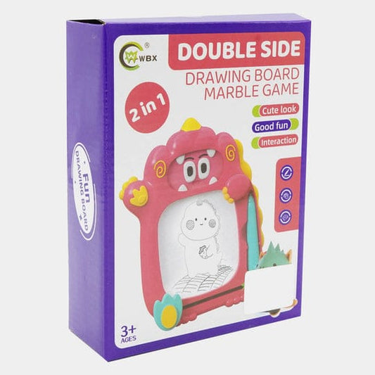 DOUBLE SIDE DRAWING BOARD MARBLE GAME
