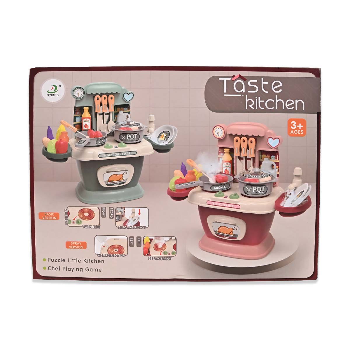 Taste Kitchen Interactive Mini Chef Playset with Safe Steam Spray & Running Water