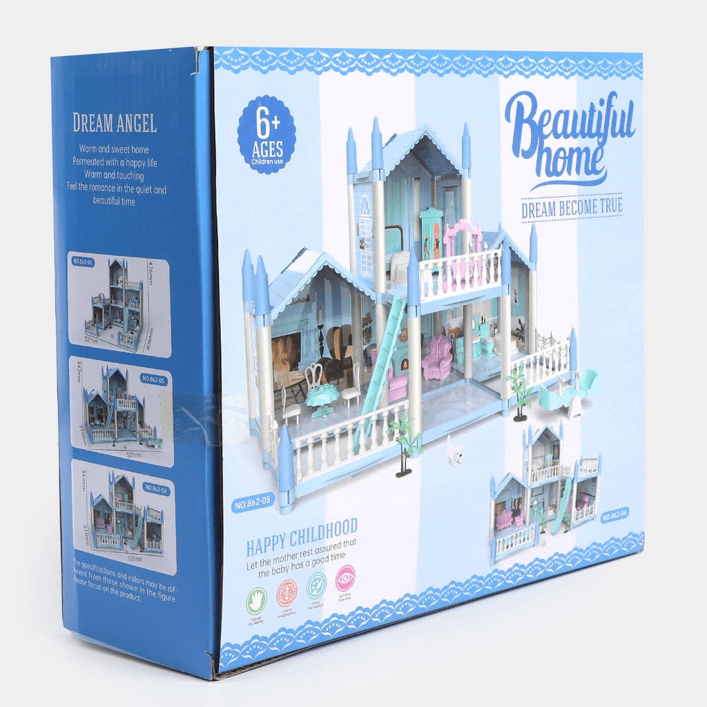 Beautiful Home Luxury Dream Castle Dollhouse Playset with Furniture & Accessories