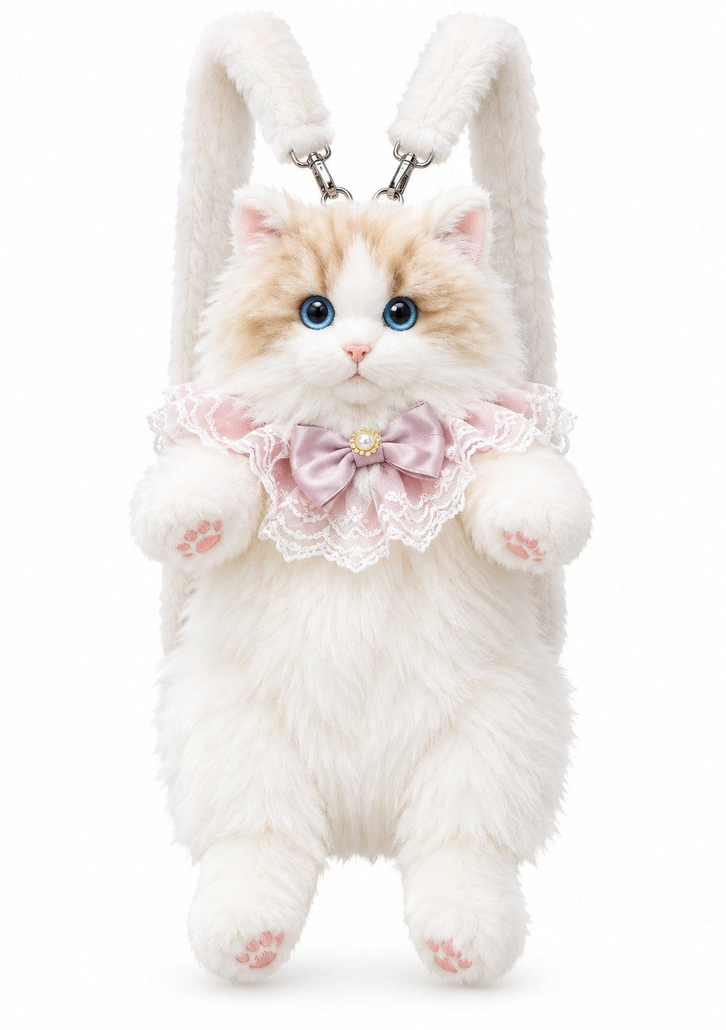 The Whimsical Ragdoll Kitten Backpack — Ultra-Realistic Plush Cat Bag