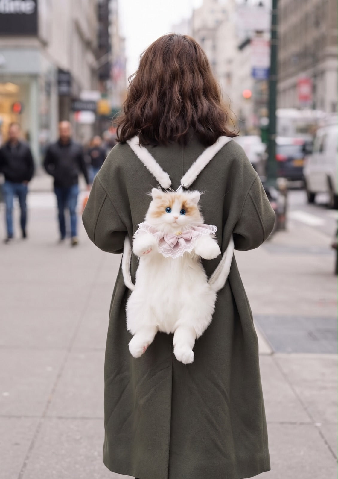 The Whimsical Ragdoll Kitten Backpack — Ultra-Realistic Plush Cat Bag