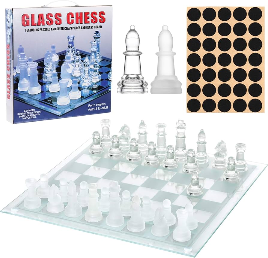 GLASS CHESS BOARD GAME