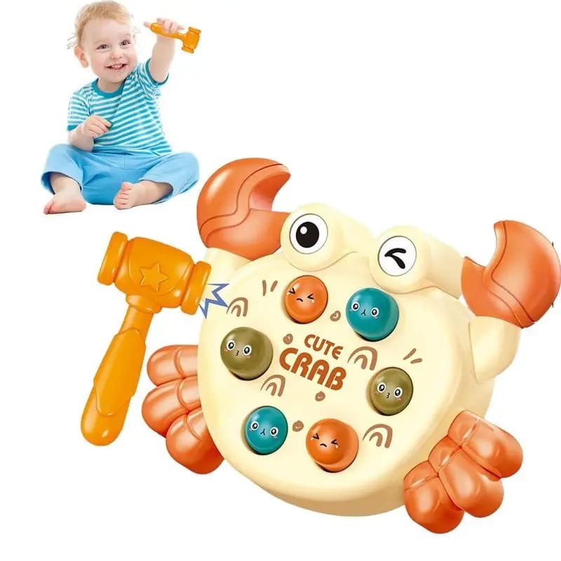 Interactive Whack-A-Mole Cartoon Crab Toy