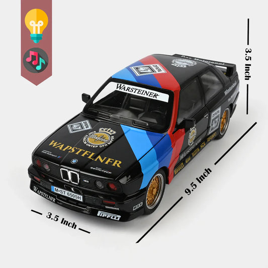 1:24 Scale Diecast Model Car - BMW M3 Black with Racing Decals