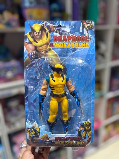 Wolverine Action Figure - Classic X-Men Yellow & Blue Suit Collectible Toy
