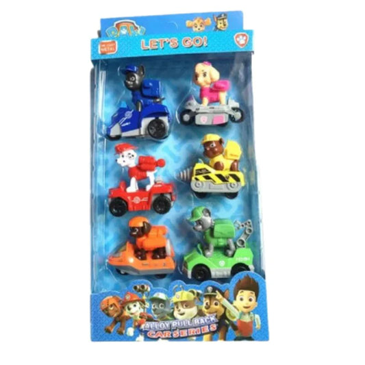 Paw Hero Pull-Back Vehicle Toy Set – 6pc Action Pack