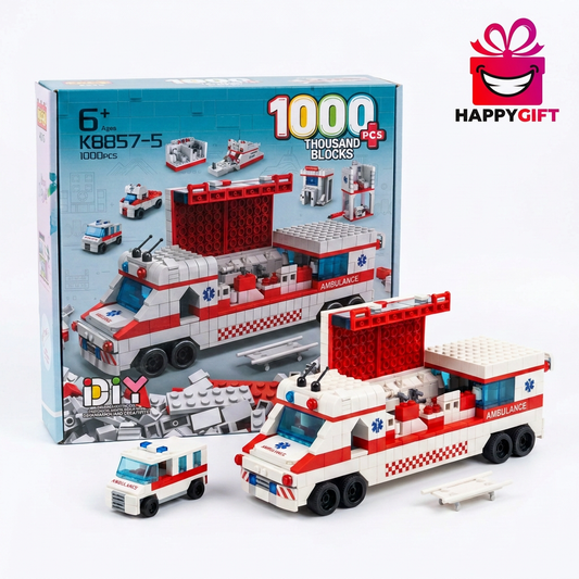 1000-Piece Ambulance Building Blocks Set | Happy Gift