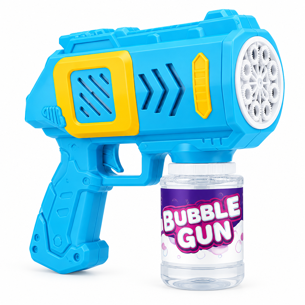 B/O Bubble Gun toy, side view