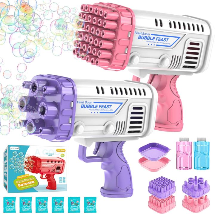 36-Hole Bubble Gun Bazooka – Fun Outdoor Bubble Blaster for Kids