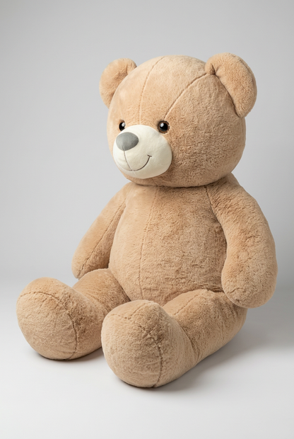 121 CM  Beige Teddy Bear – Smiling Plush Soft Toy Gift | Happy Gift
