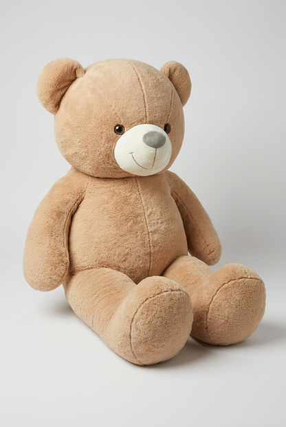 121 CM  Beige Teddy Bear – Smiling Plush Soft Toy Gift | Happy Gift