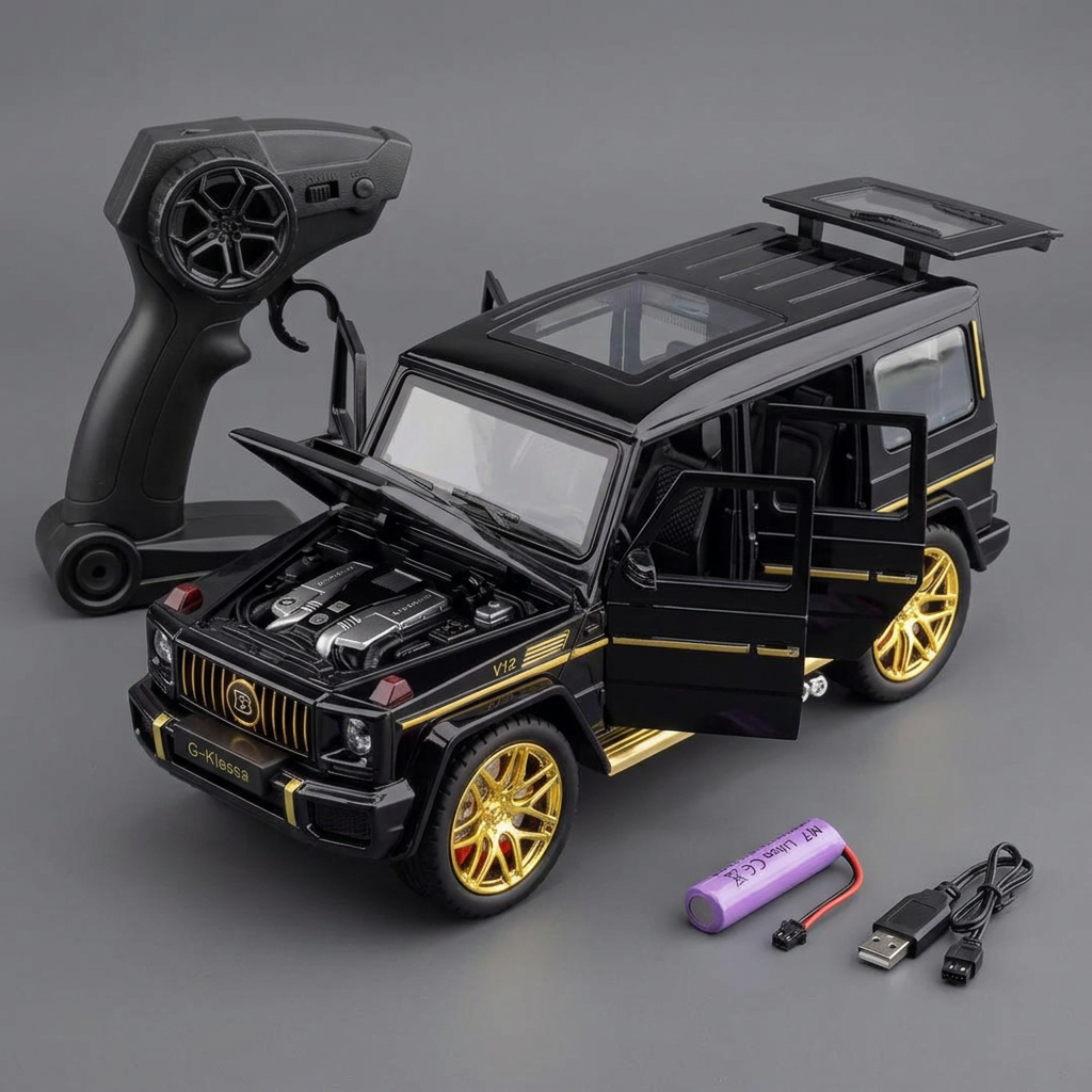 Mercedes-Benz G-Class Brabus-Style Remote Control SUV – Black & Gold | Happy Gift