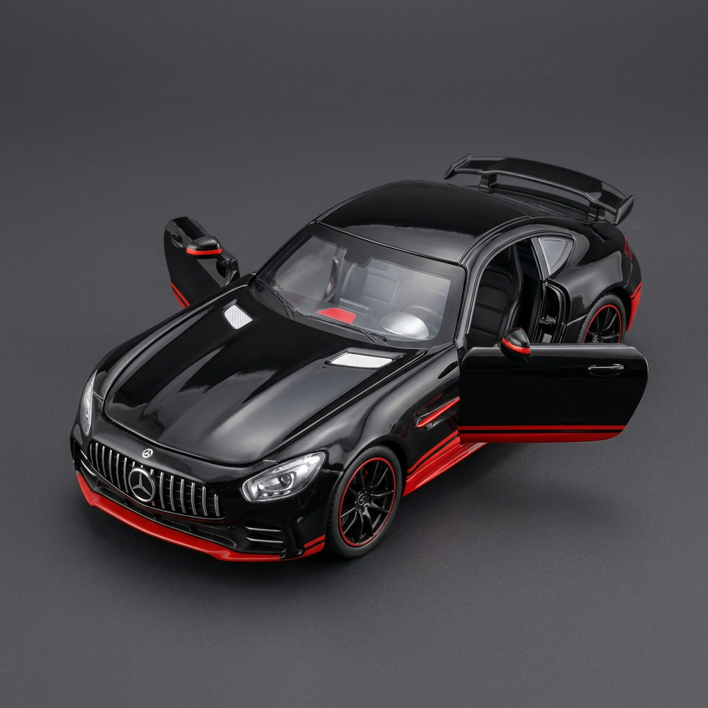 Mercedes-AMG GT Black & Red Die-Cast Model | Happy Gift