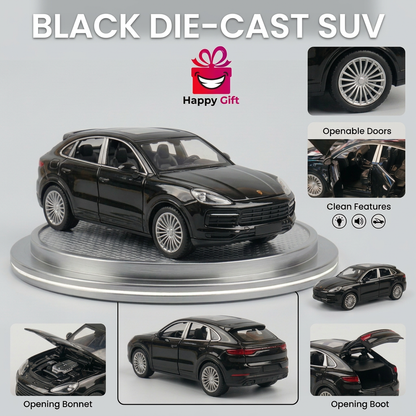 Porsche Cayenne Black Die-Cast SUV Model | Happy Gift