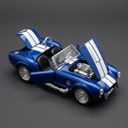 Shelby Cobra Style Model Car – Blue & White | Happy Gift
