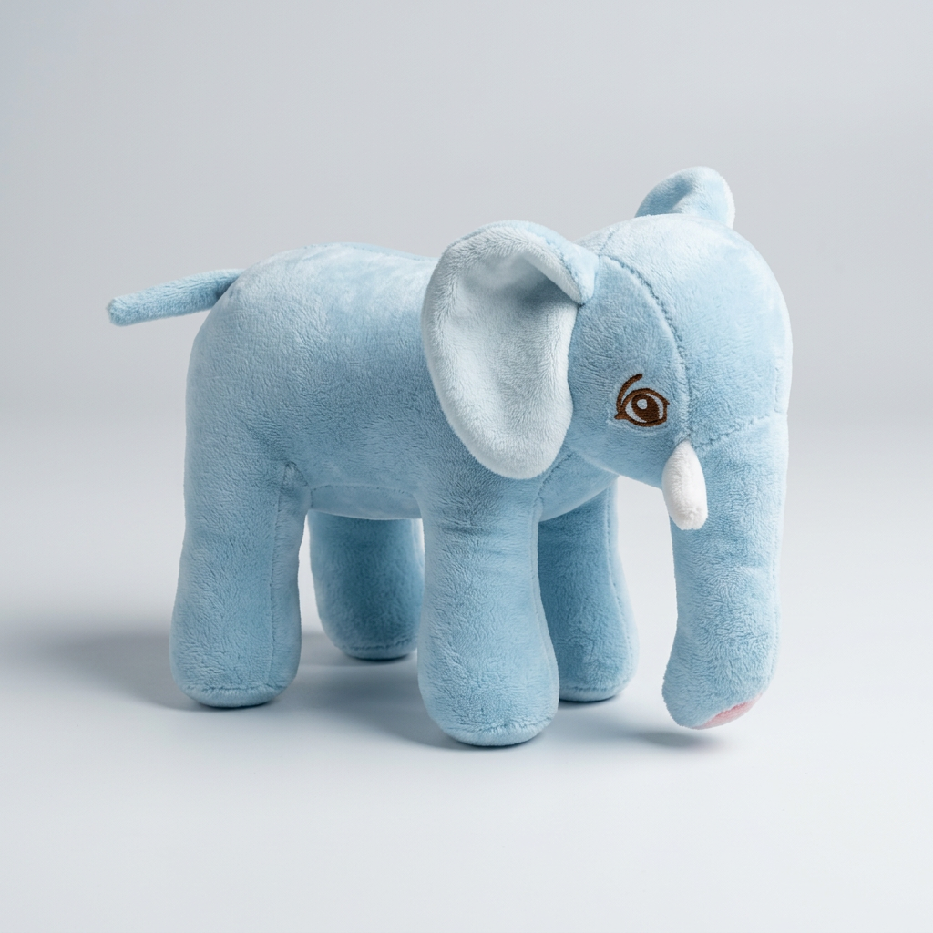 25 CM Light Blue Elephant Plush Soft Toy Gift | Happy Gift