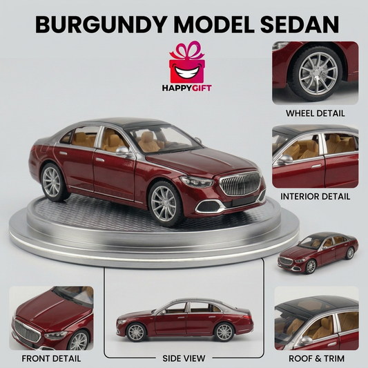 Mercedes-Benz S-Class Style Model Car – Burgundy | Happy Gift