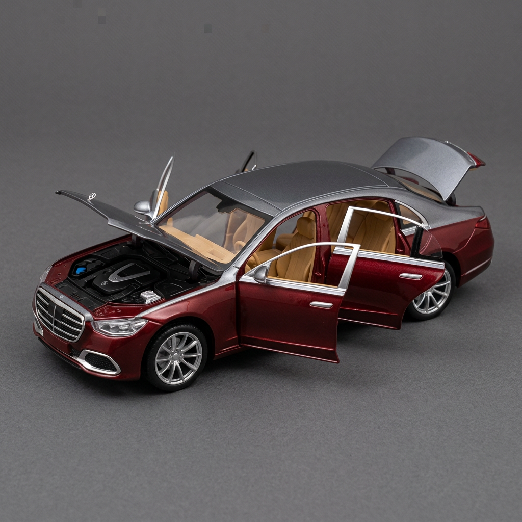 Mercedes-Benz S-Class Style Model Car – Burgundy | Happy Gift