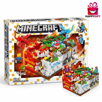 4-in-1 Fantasy Castle Building Blocks Set | Happy Gift