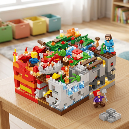 4-in-1 Fantasy Castle Building Blocks Set | Happy Gift