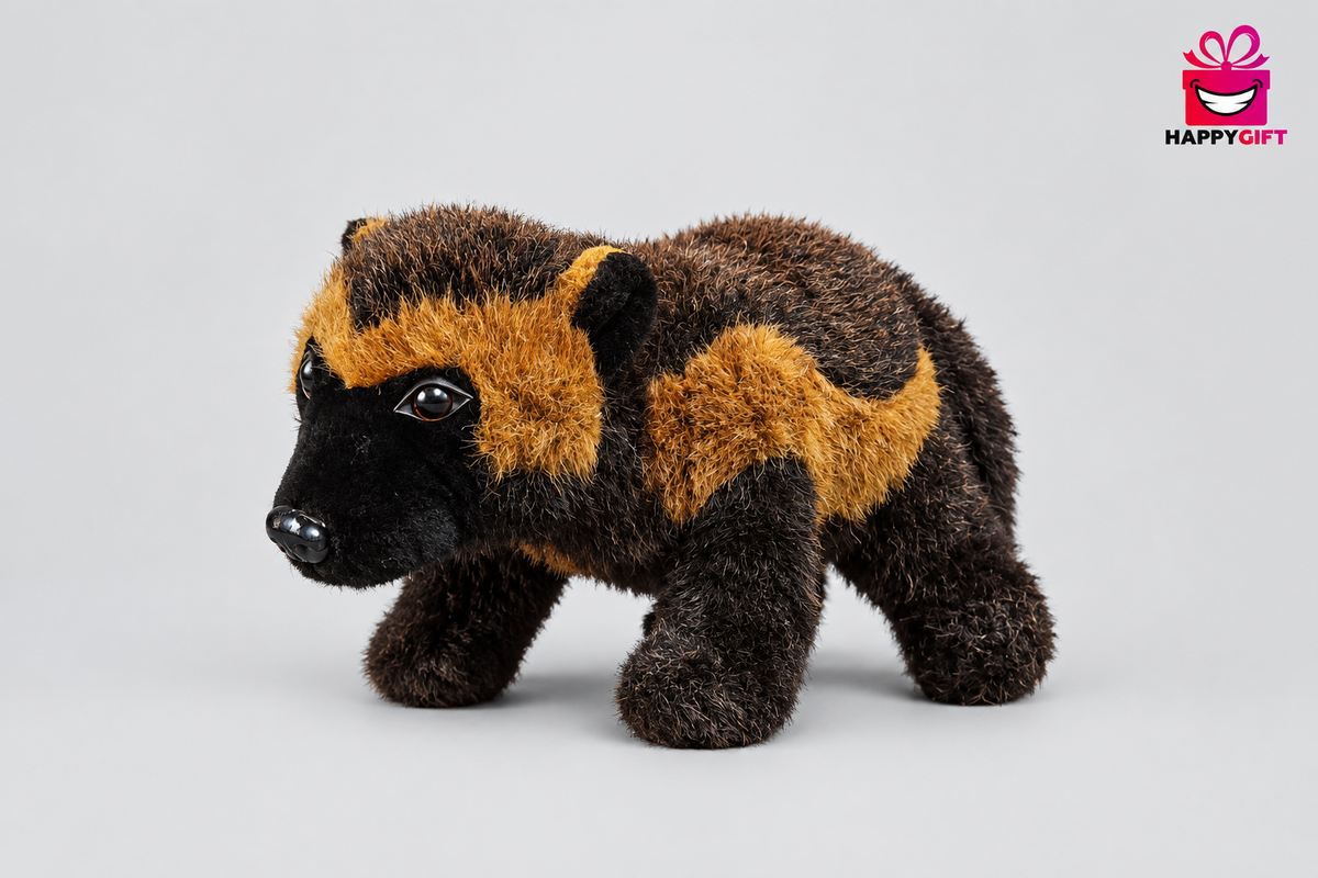 40CM  Brown & Black Animal Plush Toy – Happy Gift