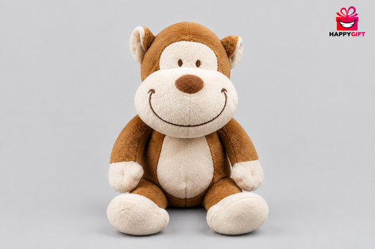 50CM Brown Monkey Plush Toy with Smiling Face – Happy Gift