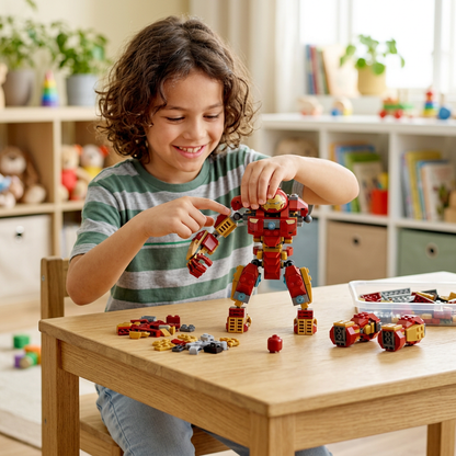 Superhero Mech Building Blocks Set, 260 Pieces | Happy Gift