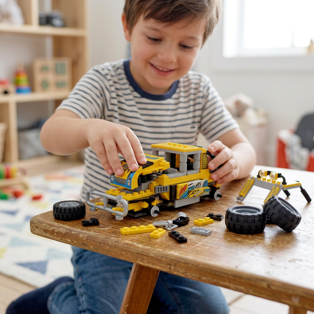 Yellow Off-Road Buggy Building Blocks – 271 Pieces | Happy Gift