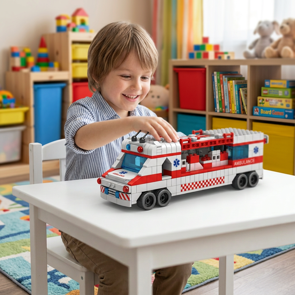 1000-Piece Ambulance Building Blocks Set | Happy Gift