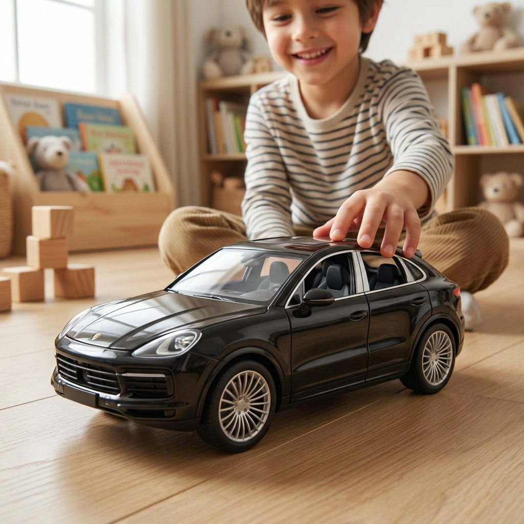 Porsche Cayenne Black Die-Cast SUV Model | Happy Gift