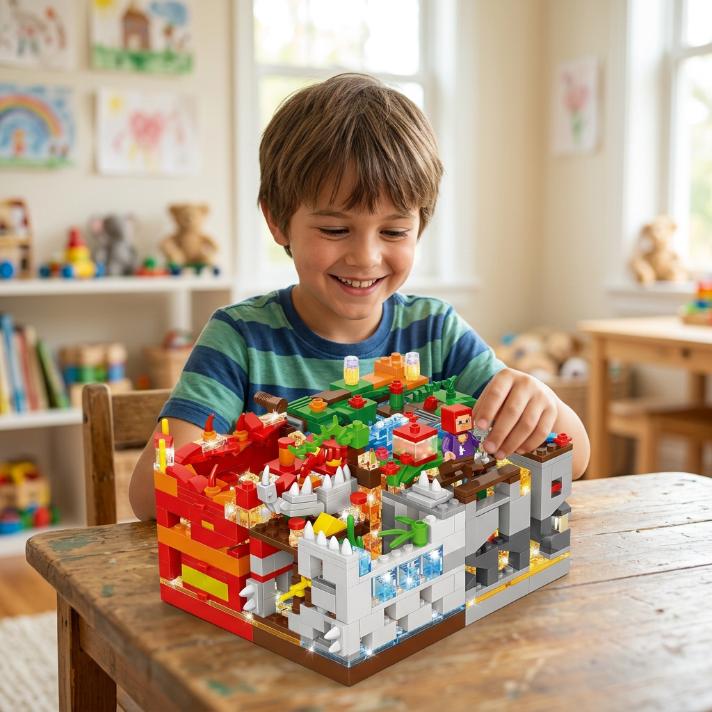 4-in-1 Fantasy Castle Building Blocks Set | Happy Gift