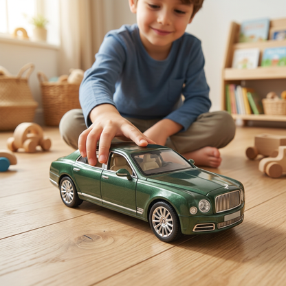 Green Die-Cast Model Car with Lights & Sound | Happy Gift